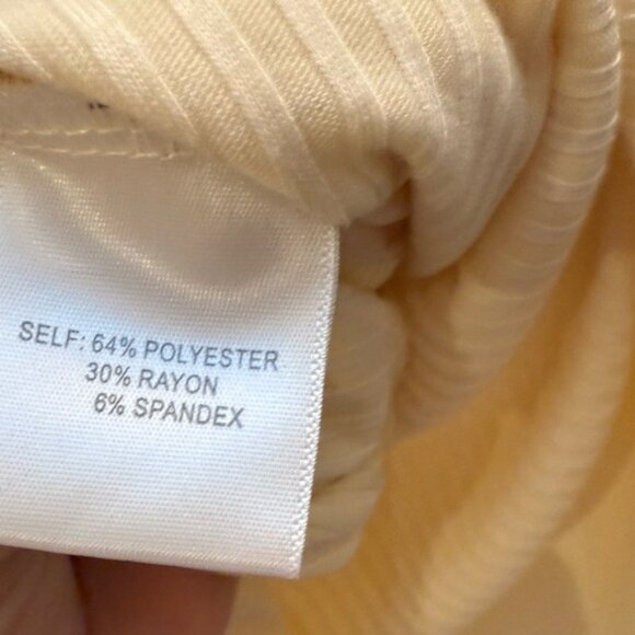 Jane + Delancy Cream Ribbed Knit Oversized Top – Cozy Drop Shoulder Loungewear - Picture 9 of 9